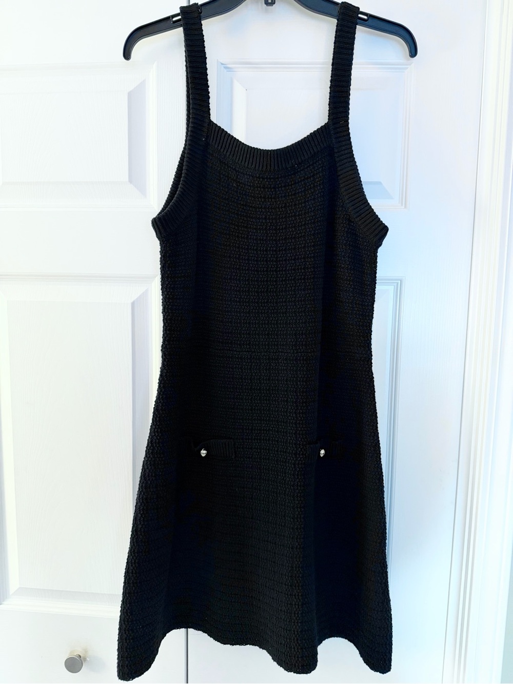 H&M Black Knit Sleeveless Mini Dress with Tank Straps